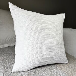 West Elm White Textured Pillow